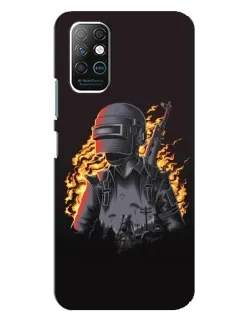 Чохол для Infinix Note 8 з картинкою «PUBG — вогняний силует»