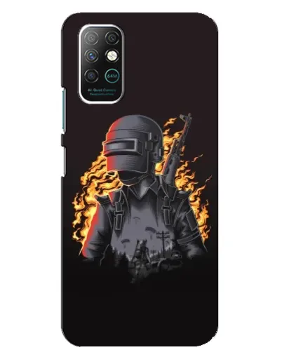 Чохол для Infinix Note 8 з картинкою «PUBG — вогняний силует»