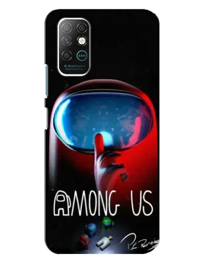 Чохол для Infinix Note 8 з картинкою «Червоний імпостер — макро»