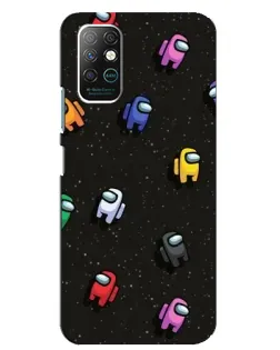 Чохол для Infinix Note 8 з картинкою «Космічний патерн Among Us»