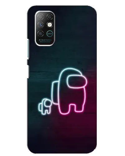 Чохол для Infinix Note 8 з картинкою «Among Us неон-арт»