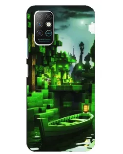 Чохол для Infinix Note 8 з картинкою «Minecraft лісовий пейзаж»