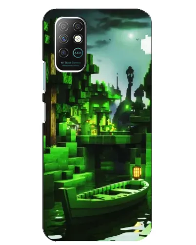 Чохол для Infinix Note 8 з картинкою «Minecraft лісовий пейзаж»