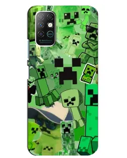 Чохол для Infinix Note 8 з картинкою «Кріпери Minecraft»