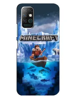 Чохол для Infinix Note 8 з картинкою «Minecraft льодянийсвіт»