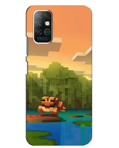 Чохол для Infinix Note 8 з картинкою «Майнкрафт захід сонця»