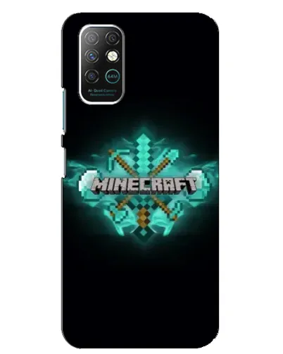 Чохол для Infinix Note 8 з картинкою «Minecraft Diamond лого»