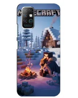 Чохол для Infinix Note 8 з картинкою «Зимовий Minecraft»