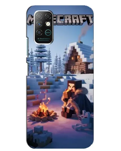 Чохол для Infinix Note 8 з картинкою «Зимовий Minecraft»