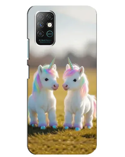 Чехол для Infinix Note 8 с картинкой «Пара единорогов»