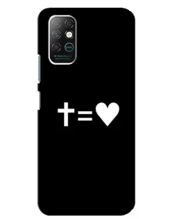 Чохол для Infinix Note 8 з картинкою «Хрест та Серце»