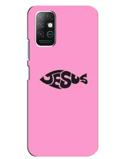 Чохол для Infinix Note 8 з картинкою «Рожевий символ Jesus»