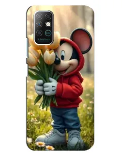 Чехол для Infinix Note 8 с картинкой «Микки с тюльпанами» Чехол для Infinix Note 8 с картинкой «Микки с тюльпанами»