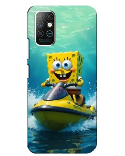 Чехол для Infinix Note 8 с картинкой «Спанч Боб на гидроцикле» Чехол для Infinix Note 8 с картинкой «Спанч Боб на гидроцикле»