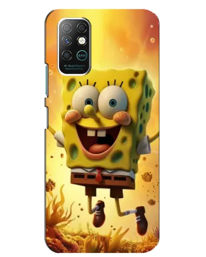 Чехол для Infinix Note 8 с картинкой «Губка Боб прыгает» Чехол для Infinix Note 8 с картинкой «Губка Боб прыгает»