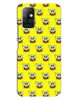 Чехол для Infinix Note 8 с картинкой «Паттерн Губка Боб»