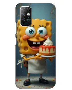 Чехол для Infinix Note 8 с картинкой «Повар Спанч Боб»