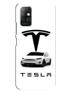 Чехол для Infinix Note 8 с картинкой «Tesla White Style» Чехол для Infinix Note 8 с картинкой «Tesla White Style»