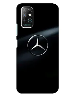 Чехол для Infinix Note 8 с картинкой «Mercedes на металле»