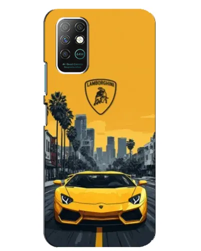 Чохол для Infinix Note 8 з картинкою «Жовтий Lamborghini місто» Чохол для Infinix Note 8 з картинкою «Жовтий Lamborghini місто»