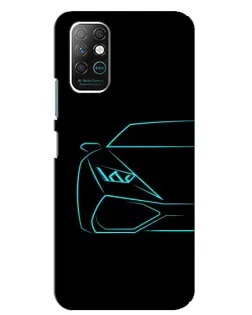 Чохол для Infinix Note 8 з картинкою «Блакитний силует Lamborghini» Чохол для Infinix Note 8 з картинкою «Блакитний силует Lamborghini»
