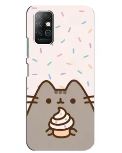 Чохол для Infinix Note 8 з картинкою «Пушин з кексом»
