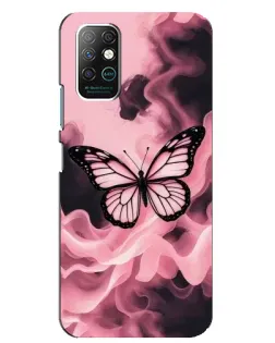 Чохол для Infinix Note 8 з картинкою «Метелик у диму»