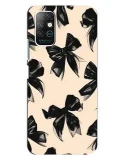 Чохол для Infinix Note 8 з картинкою «Патерн чорні банти»