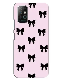 Чохол для Infinix Note 8 з картинкою «Чорні банти Coquette»