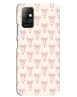 Чохол для Infinix Note 8 з картинкою «Рожеві бантики Coquette»