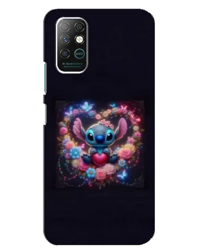 Чохол для Infinix Note 8 з картинкою «Stitch у квітах»