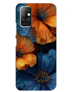 Чохол для Infinix Note 8 з картинкою «Яскрава синьо-помаранчева флора» Чохол для Infinix Note 8 з картинкою «Яскрава синьо-помаранчева флора»