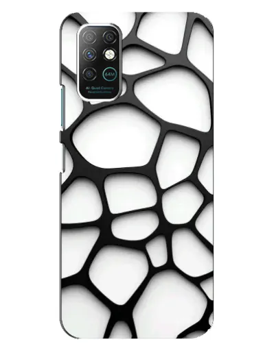 Чохол для Infinix Note 8 з картинкою «Біла об'ємна сітка»