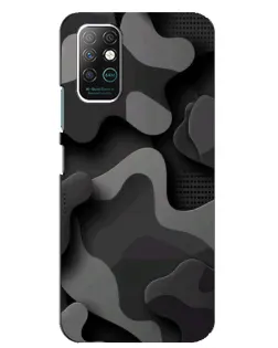 Чохол для Infinix Note 8 з картинкою «Темний абстрактний камуфляж»
