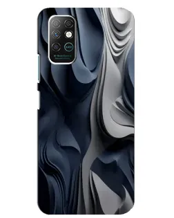 Чохол для Infinix Note 8 з картинкою «Об'ємні сині складки»