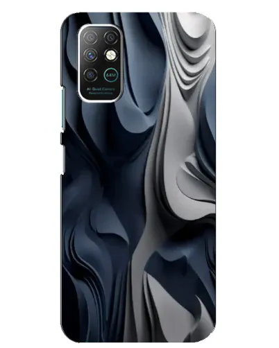 Чохол для Infinix Note 8 з картинкою «Об'ємні сині складки»