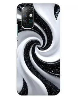 Чохол для Infinix Note 8 з картинкою «Чорно-біла спіраль»