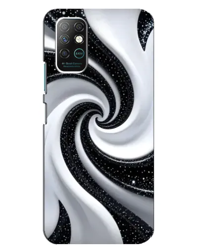 Чохол для Infinix Note 8 з картинкою «Чорно-біла спіраль»