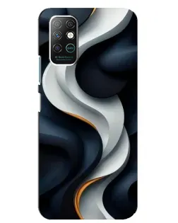 Чохол для Infinix Note 8 з картинкою «Об'ємні чорно-білі стрічки»