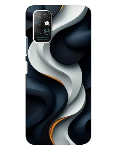 Чохол для Infinix Note 8 з картинкою «Об'ємні чорно-білі стрічки»