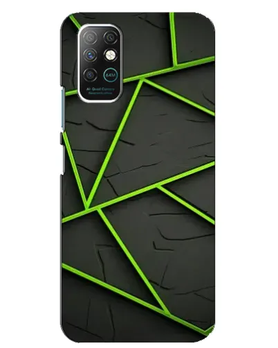 Чохол для Infinix Note 8 з картинкою «Зелені геометричні лінії»