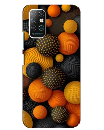 Чохол для Infinix Note 8 з картинкою «Об'ємні помаранчеві сфери»