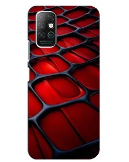 Чохол для Infinix Note 8 з картинкою «Червона глянцева сітка»