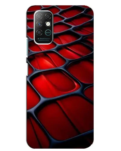 Чохол для Infinix Note 8 з картинкою «Червона глянцева сітка»
