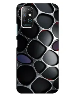 Чохол для Infinix Note 8 з картинкою «Об'ємна темна решітка»