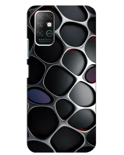 Чохол для Infinix Note 8 з картинкою «Об'ємна темна решітка»