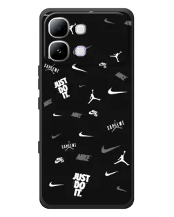 Чохол для Infinix Note Edge з картинкою «Nike Black Pattern»