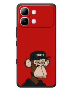 Чохол для Infinix Note Edge з картинкою «Bored Ape — червоний фон» Чохол для Infinix Note Edge з картинкою «Bored Ape — червоний фон»
