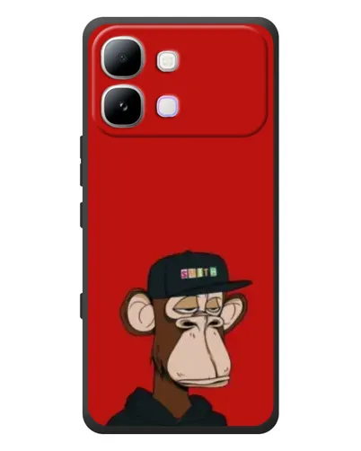 Чохол для Infinix Note Edge з картинкою «Bored Ape — червоний фон»