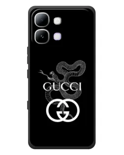 Чехол для Infinix Note Edge с картинкой «Gucci — серебряная змея» Чехол для Infinix Note Edge с картинкой «Gucci — серебряная змея»